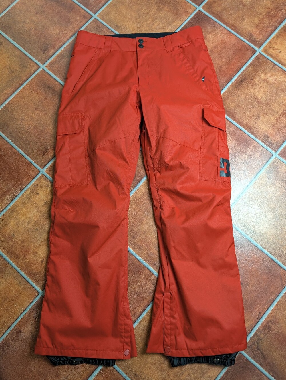 DC Men's Bright Red Cargo Snow Pants